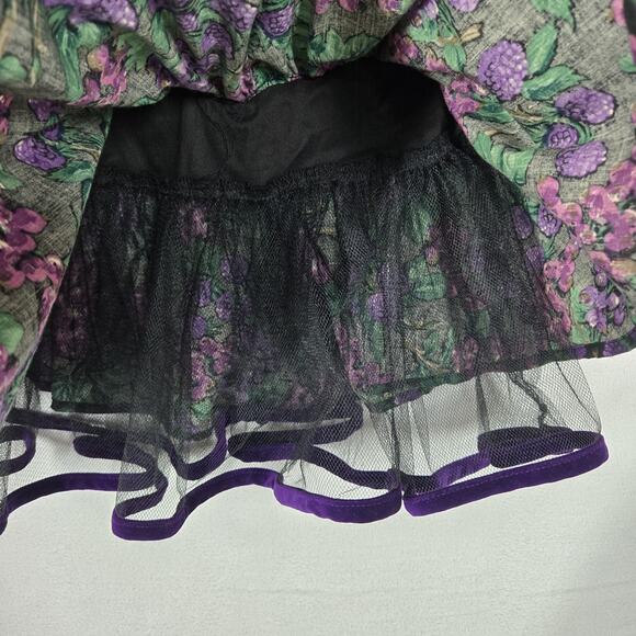 VTG Philly California Dress Girls sz 5 Black Purple Grapes Berries Party - Picture 5 of 16